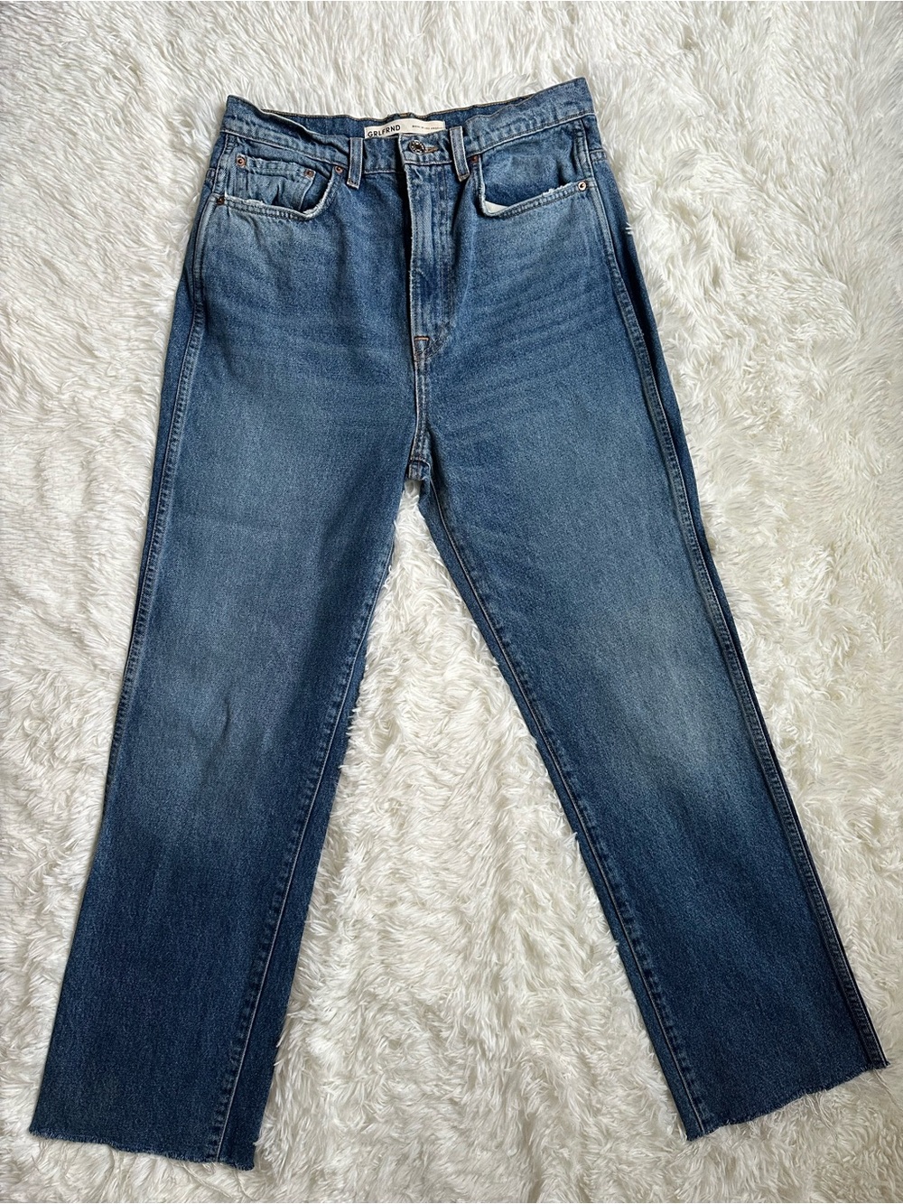 GRLFRND Sara Super High Rise Slim Straight Jeans - Sz 29 - Picture 2 of 12
